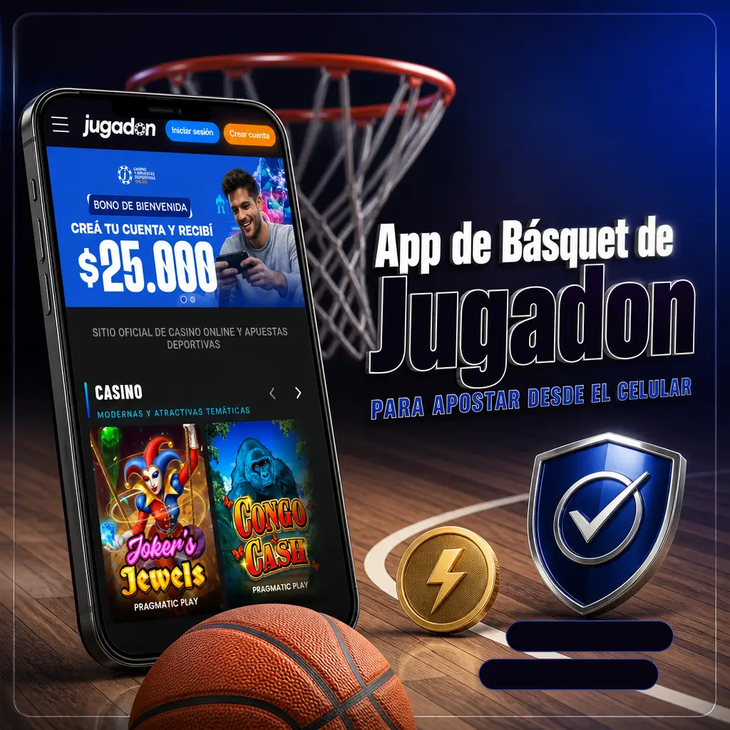 App de básquet de Jugadon para apostar desde el celular en partidos pre partido y en vivo