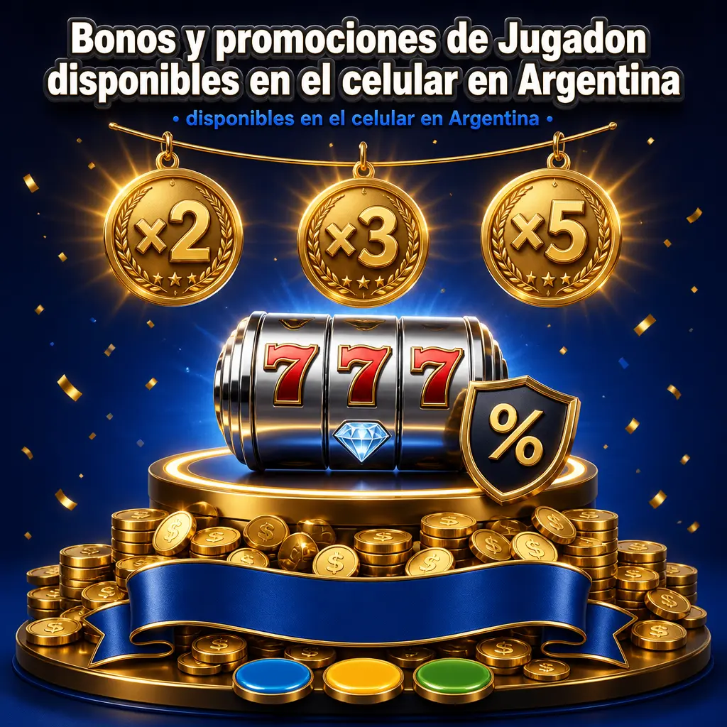 Bonos y promociones de Jugadon en el celular: bono de bienvenida hasta 25.000 ARS, cashback, freebets y giros gratis en Argentina.