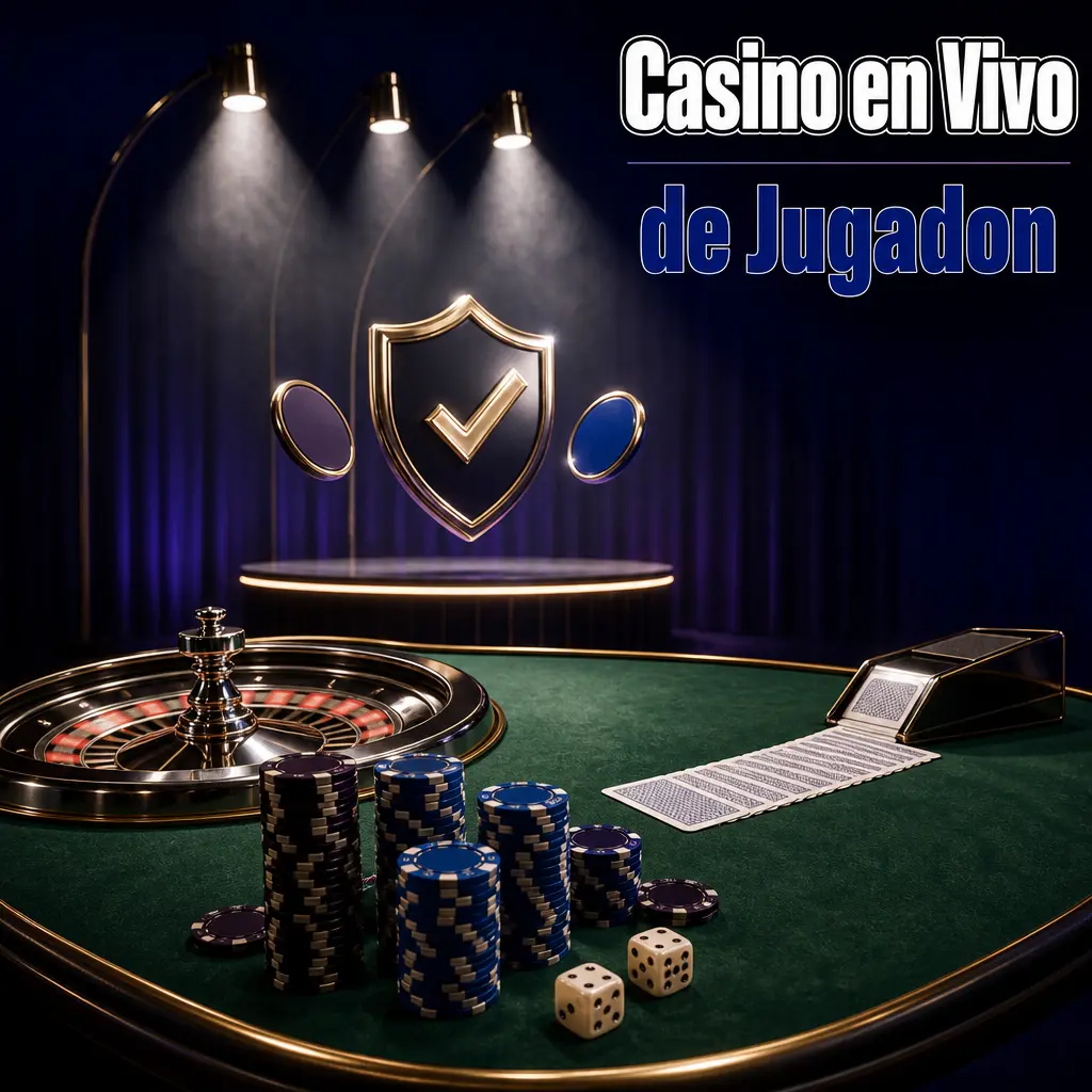 Casino en vivo de Jugadon con mesas de ruleta, black jack, bacará y game shows transmitidas en HD por Evolution y Pragmatic Play