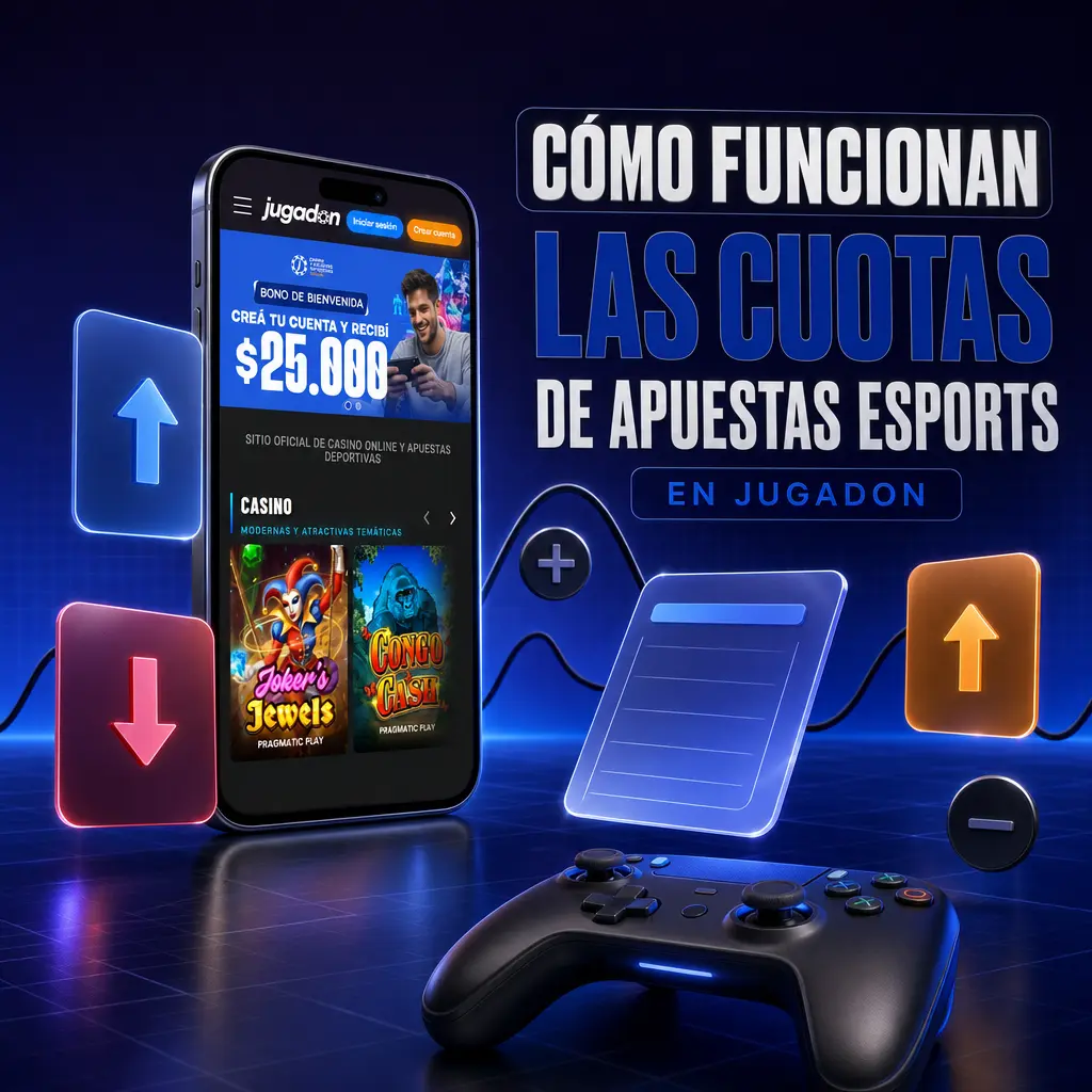 Cómo funcionan las cuotas de apuestas esports en formato decimal en Jugadon, con ejemplo de cálculo de ganancia potencial.