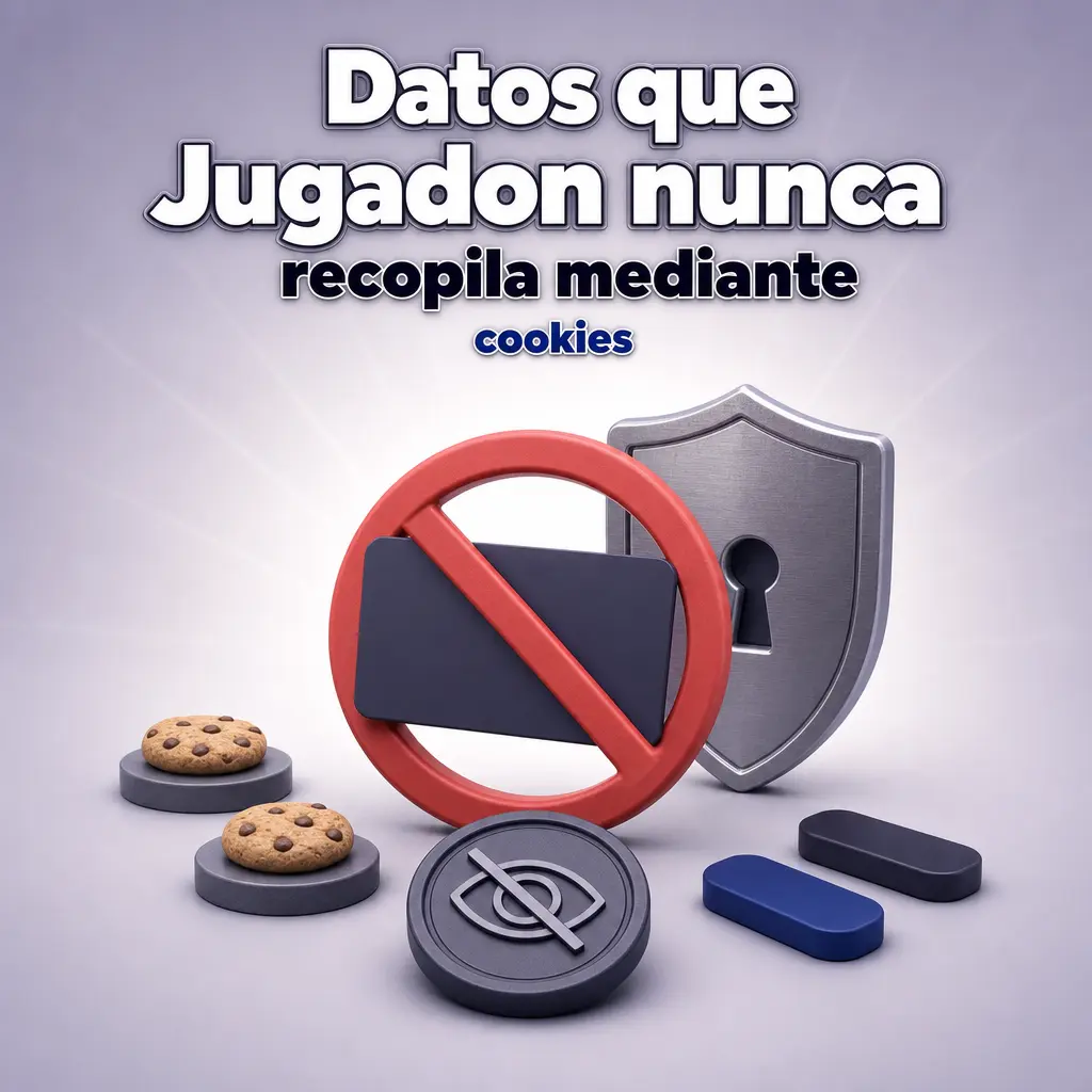 Datos sensibles que Jugadon nunca recopila con cookies: tarjetas, contraseñas, DNI, CUIL ni cuentas bancarias.