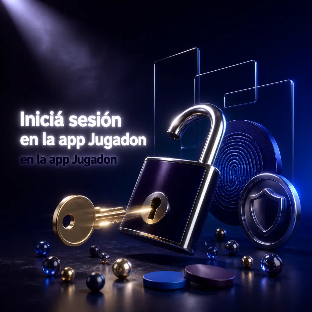 Pantalla de inicio de sesión en la app Jugadon mostrando campos para DNI o correo y contraseña