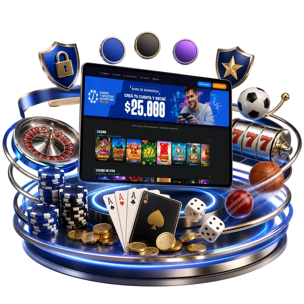 Jugadon Argentina: casino online y apuestas deportivas con bono de bienvenida hasta 25.000 ARS y pagos con Mercado Pago.