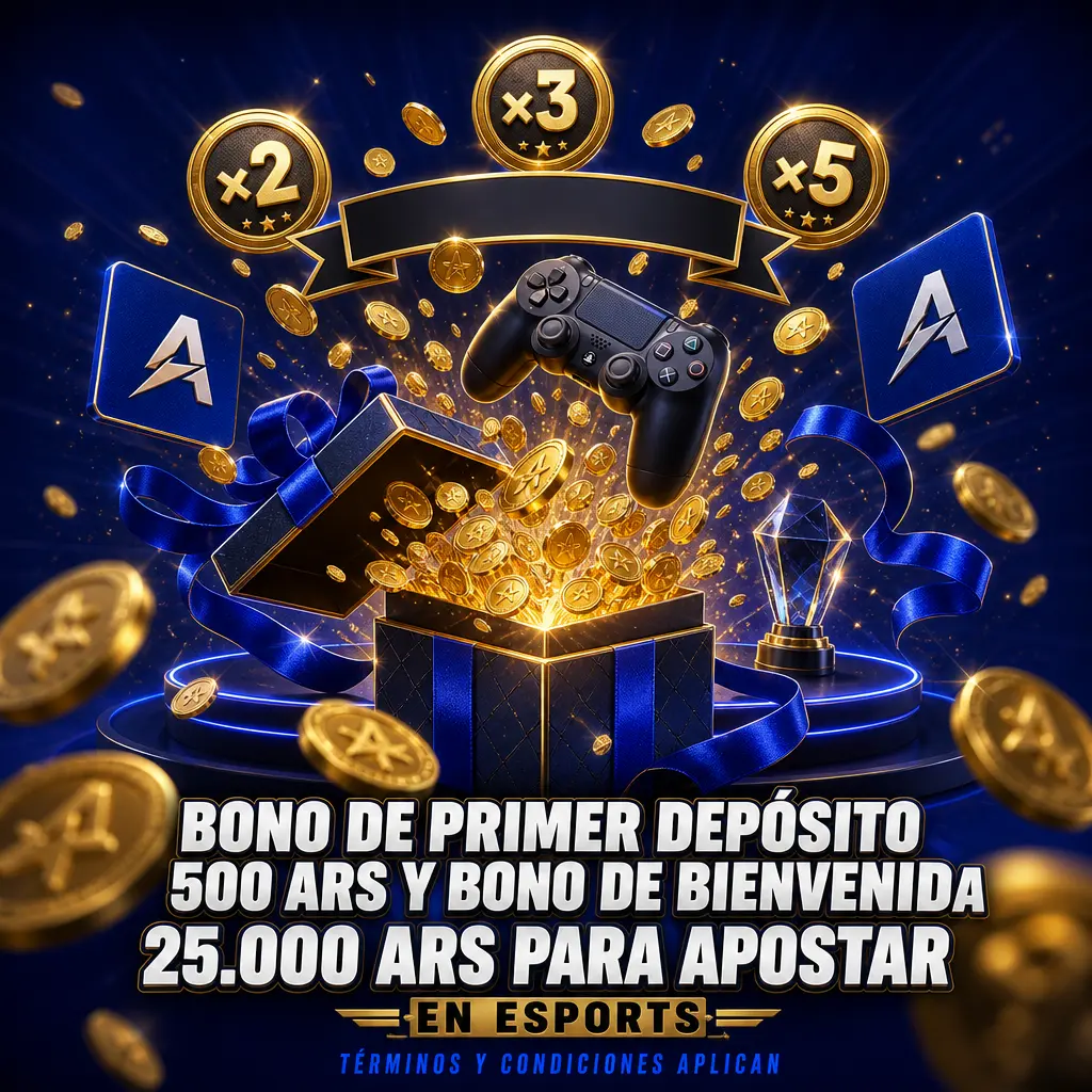 Bono primer depósito 500 ARS y bono de bienvenida hasta 25.000 ARS para apostar en esports en Jugadon