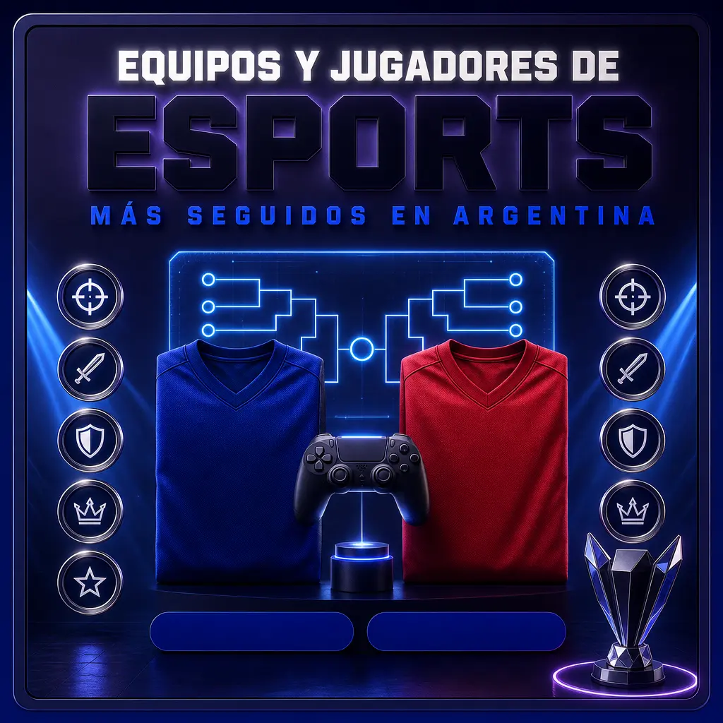 Equipos y jugadores de esports más seguidos en Argentina: 9z Team, Isurus Gaming, KRÜ Esports, Leviatán y Boca Juniors eSports.