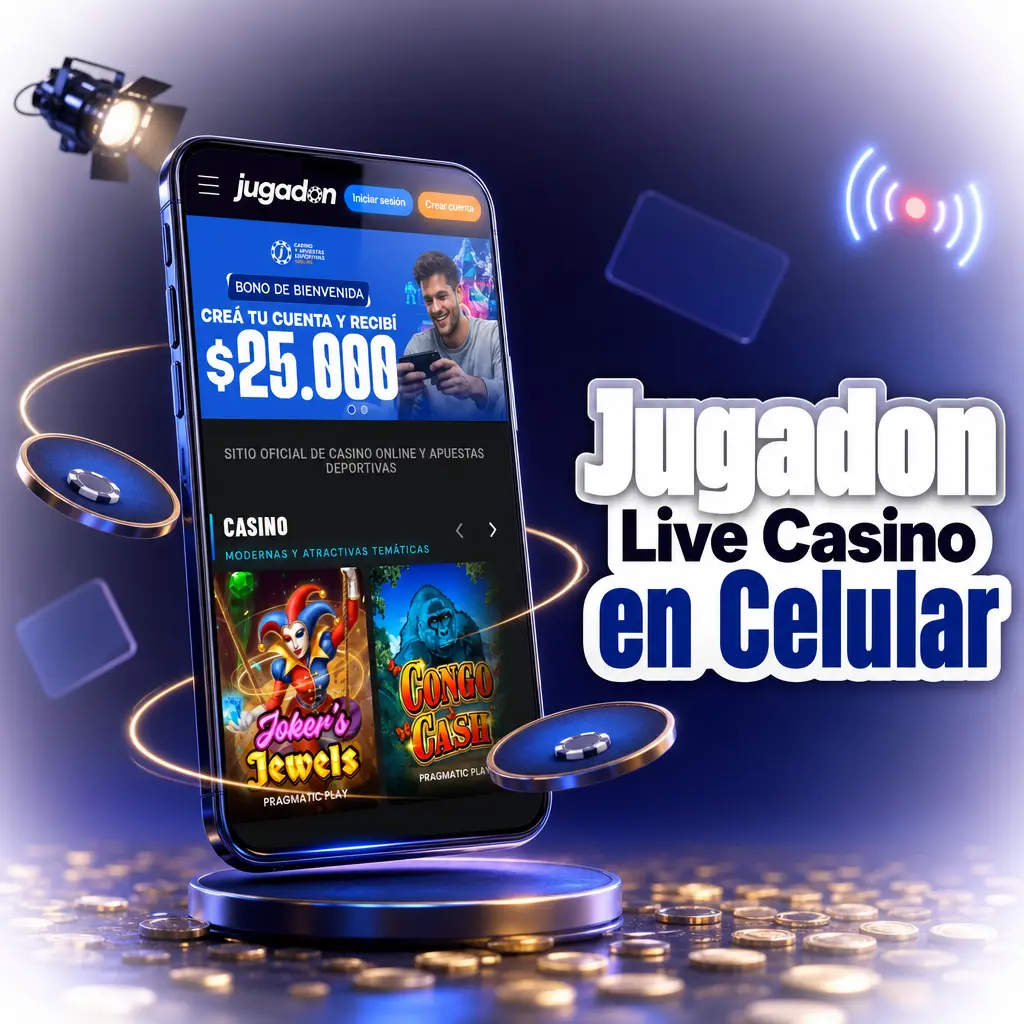 Jugadon Live Casino en celular: streaming y chat con crupier desde el navegador, sin descargar apps