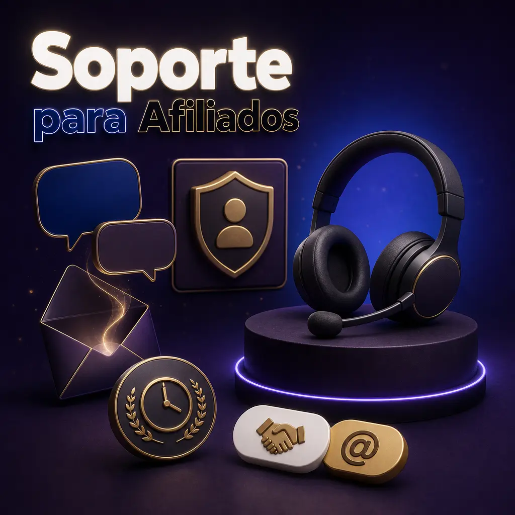 Gestor de cuenta de Jugadon brindando soporte a un afiliado mediante chat interno y correo electrónico