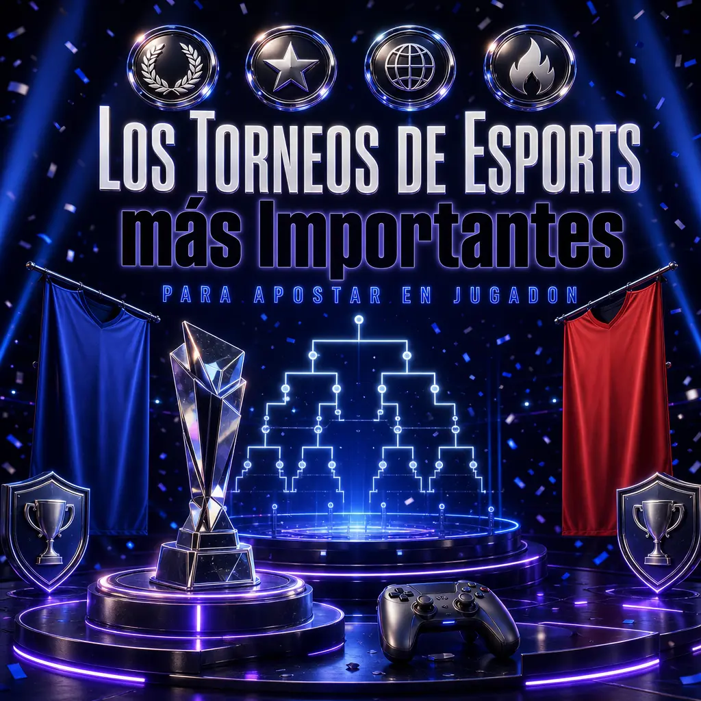 Torneos de esports 2026 para apostar en Jugadon: The International, Majors de CS2, Worlds de LoL, VCT Champions y GSL.