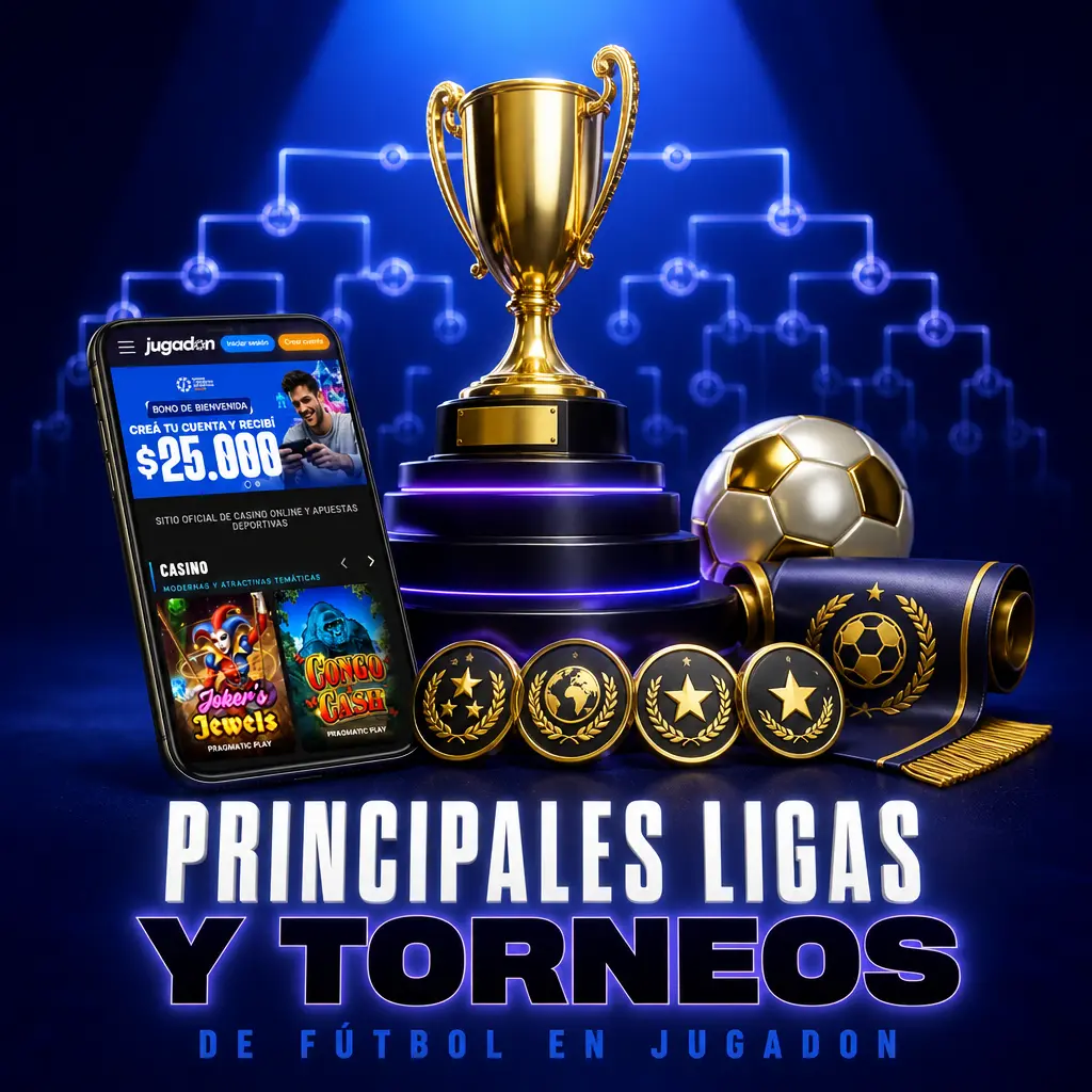 Principales ligas de fútbol en Jugadon: Liga Profesional, Premier League, La Liga, Champions League y Copa Mundial FIFA