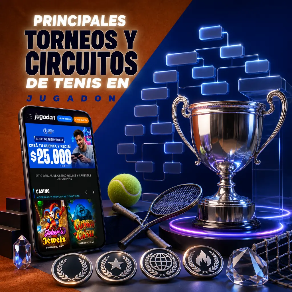 Torneos ATP, WTA y los cuatro Grand Slams 2026 disponibles para apostar en Jugadon