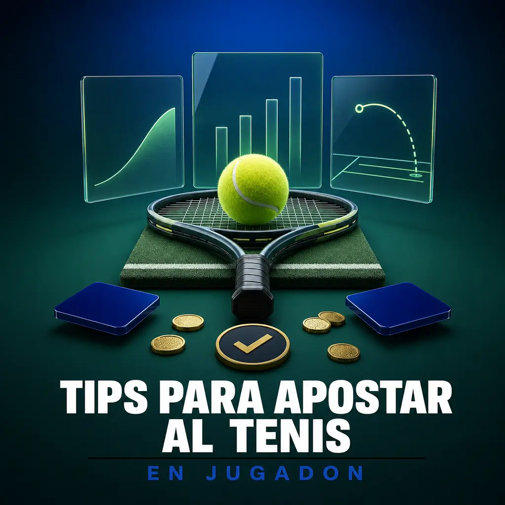 Consejos para apostar al tenis en Jugadon: historial, superficie de cancha y control del presupuesto semanal.
